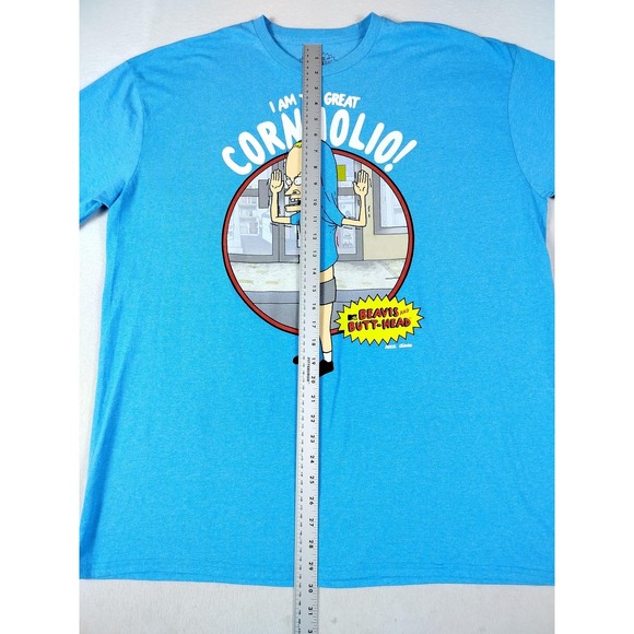 Beavis And Butt Head Great Cornholio Shirt Mens 2XL Blue Graphic Cartoon Tee - Picture 6 of 9